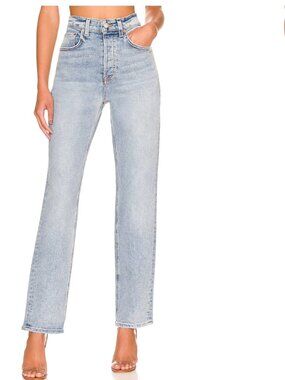 NWT GRLFRND Cassidy Mid Rise Straight Size 27 Color: La Brea